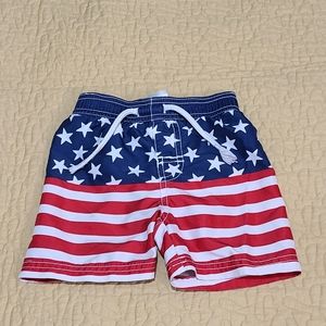 Old Navy Stars and Stripes swim trunks size 12-18 months